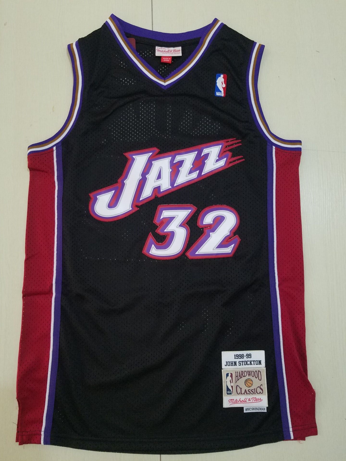 Men Utah Jazz #32 Malone black Throwback NBA Jerseys->utah jazz->NBA Jersey